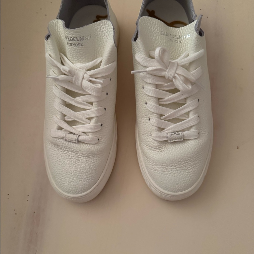 Sam Edelman Cream Textured Women's Sneakers